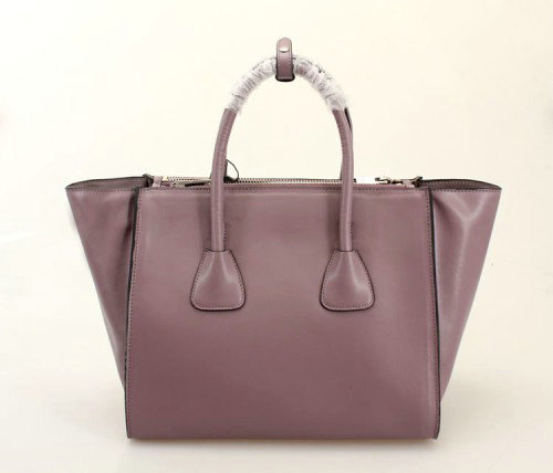 2014 Prada Glace Calf Leather Tote Bag BN2619 lavenderpurple